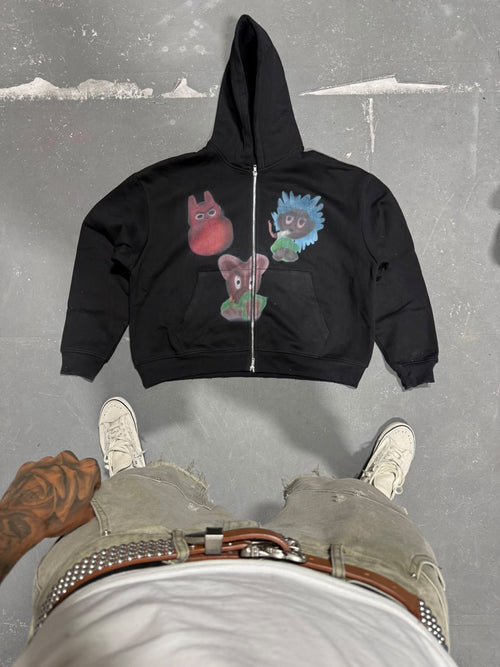 Trap Buddys Distressed Zip Up